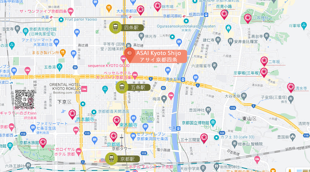 ASAI-Kyoto-Shijo-アサイ京都四条 地圖