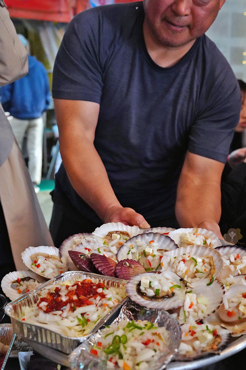 釜山影島太宗台烤貝街 태종대조개구이촌-太宗台札嘎庭院姨母家 태종대 자갈마당 이모집