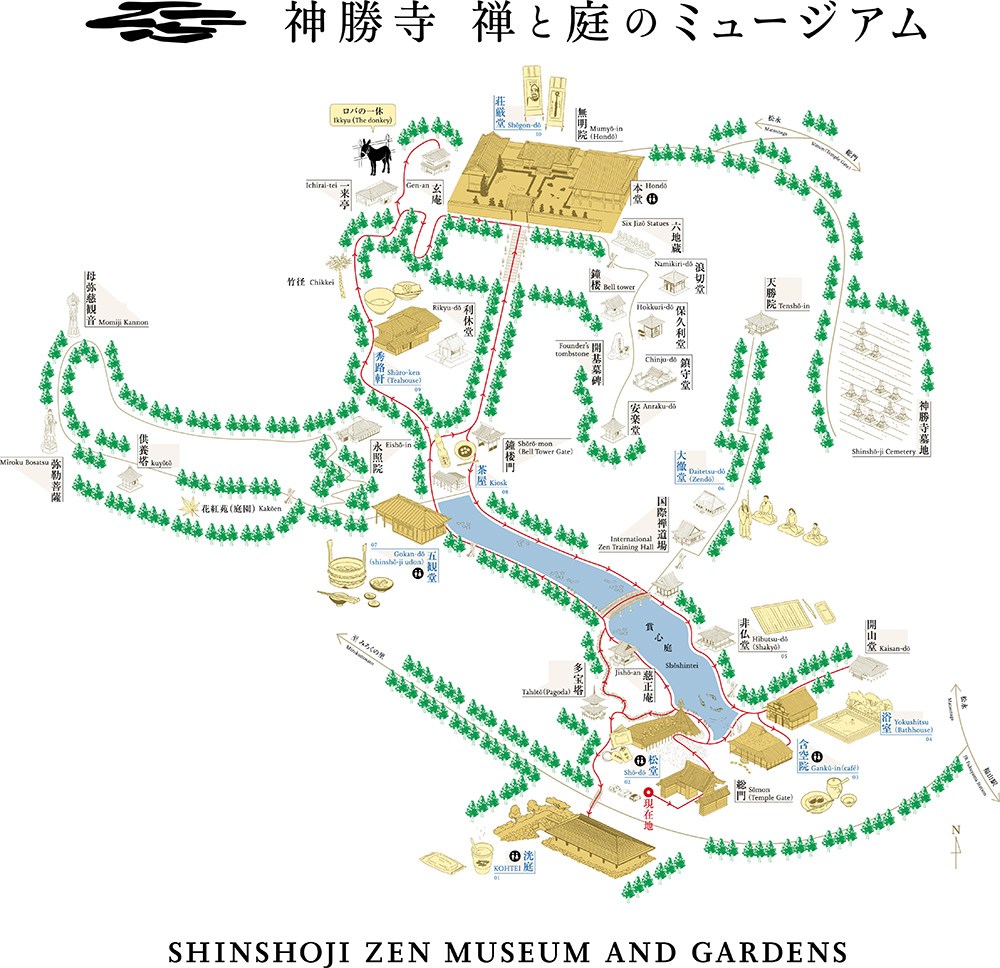 神勝寺禪修與庭園美術館-地圖