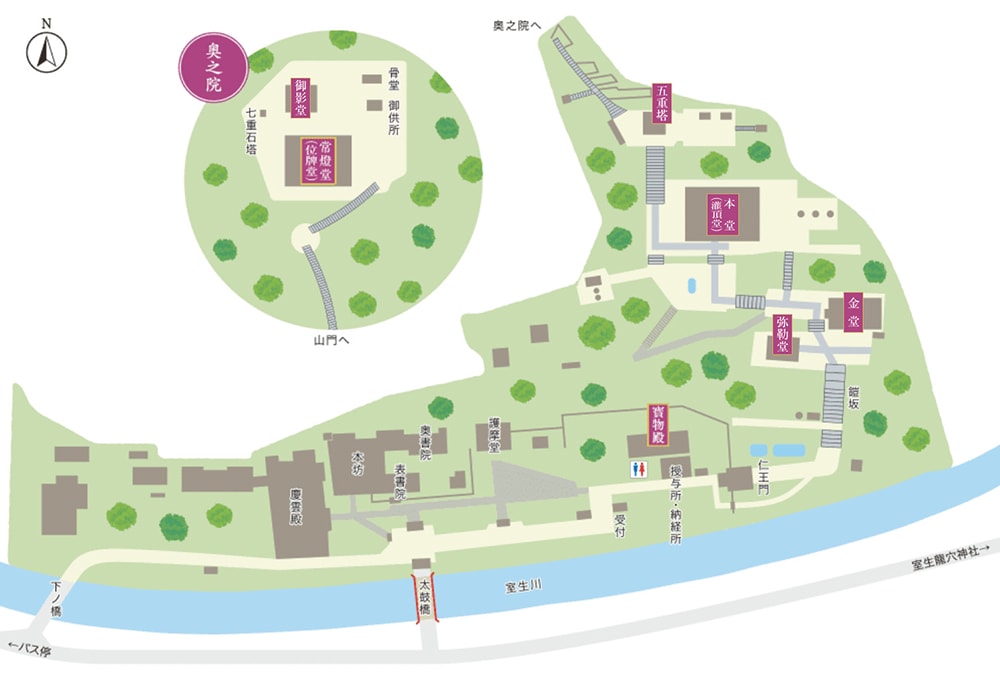 女人高野室生寺秋楓絕美景點,探訪藏身山林的國寶文物,浪漫奈良大和古寺巡禮 - 第10張圖 奈良女人高野室生寺地圖