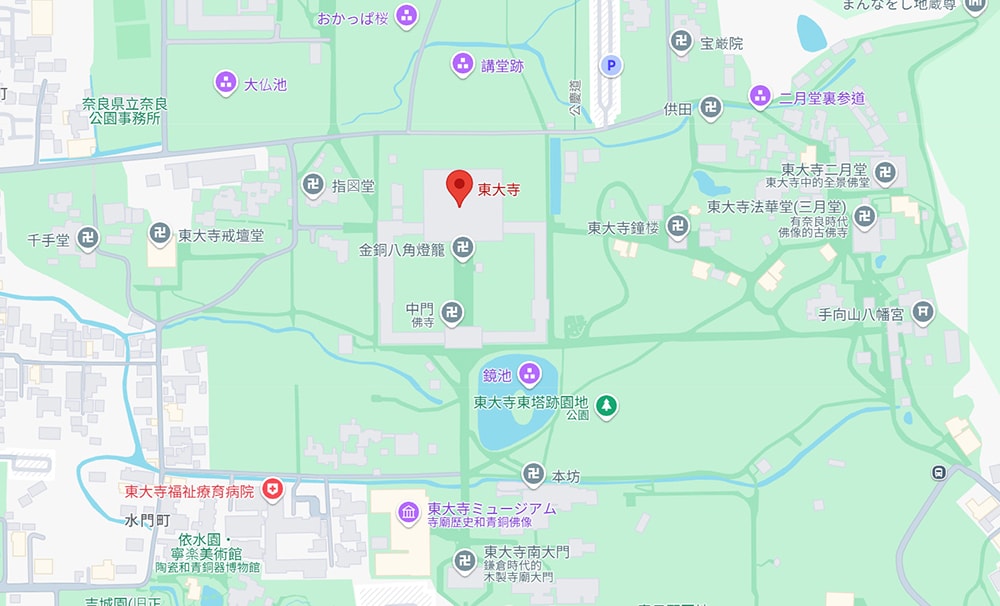 奈良東大寺地圖