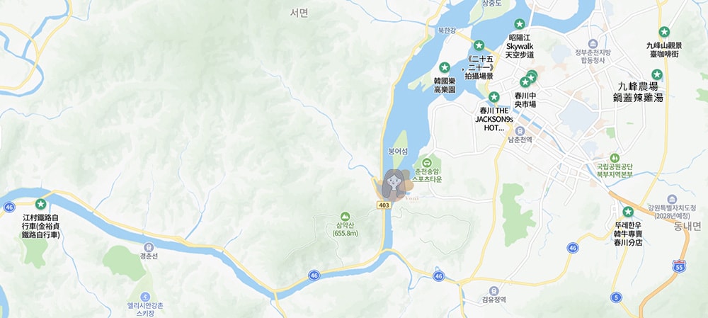 春川旅遊地圖